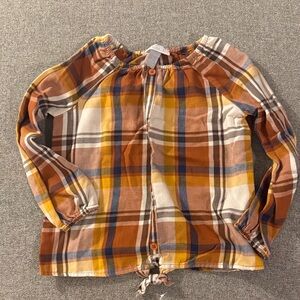 5/$15- Plaid Kids Shirt with Button Closure